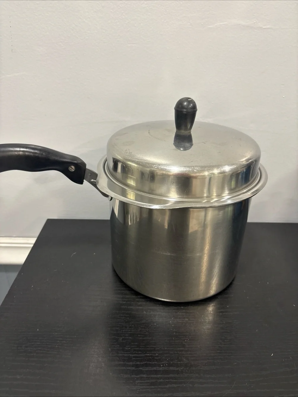Vintage aluminum double boiler 3 peice set cookware